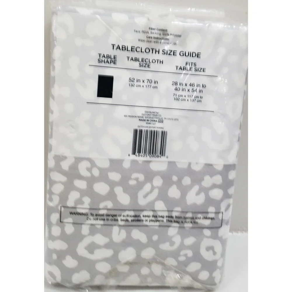 Peva Vinyl Tablecloth, 52